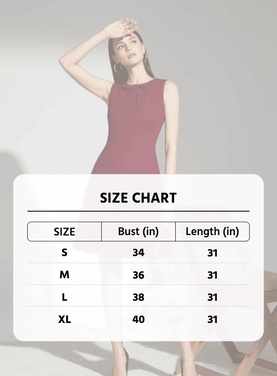 Trending Bow Neck A-Line Dress | Flattering Fit Formal Wear in Rich Maroon