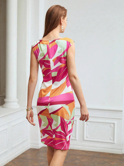 Vibrant Vogue Dress - Trendy Prints for Daily Glam - Uvercee