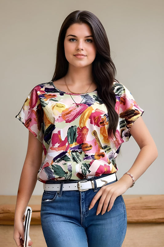 Uvercee Colorful Short Sleeve Top
