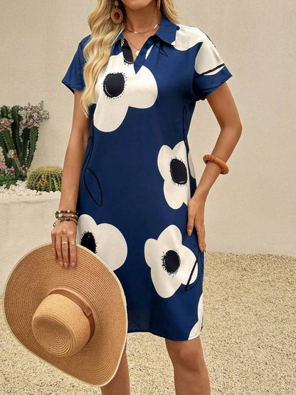 Uvercee Whimsical Blooms: Knee - Length Floral Dress - Uvercee