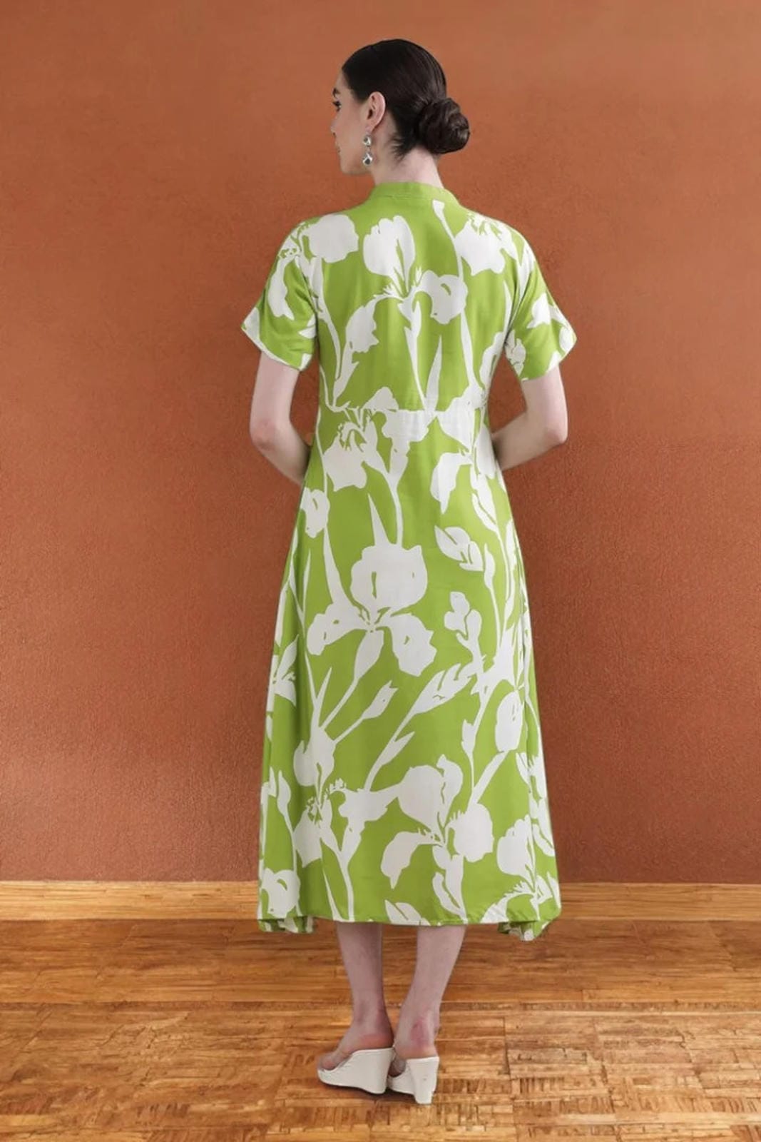 Bloom Maxi Dress | Vibrant Floral Print, V - Neckline - Uvercee