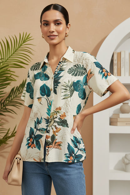 Tropical Nature Pattern Shirt | Stylish Everyday Casual