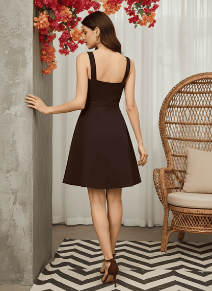 Women’s Sleeveless A-Line Halter Mini Dress - Party & Date Outfit | Uvercee