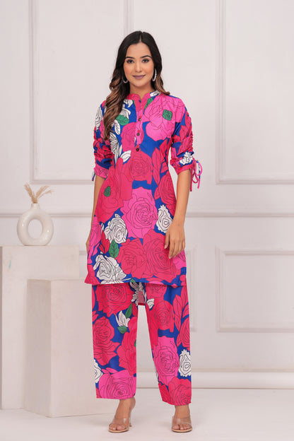 Multi Colored Floral Co-Ord Set