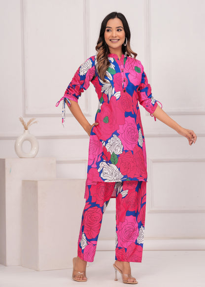 Multi Colored Floral Co-Ord Set