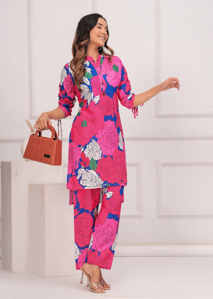 Multi Colored Floral Co-Ord Set