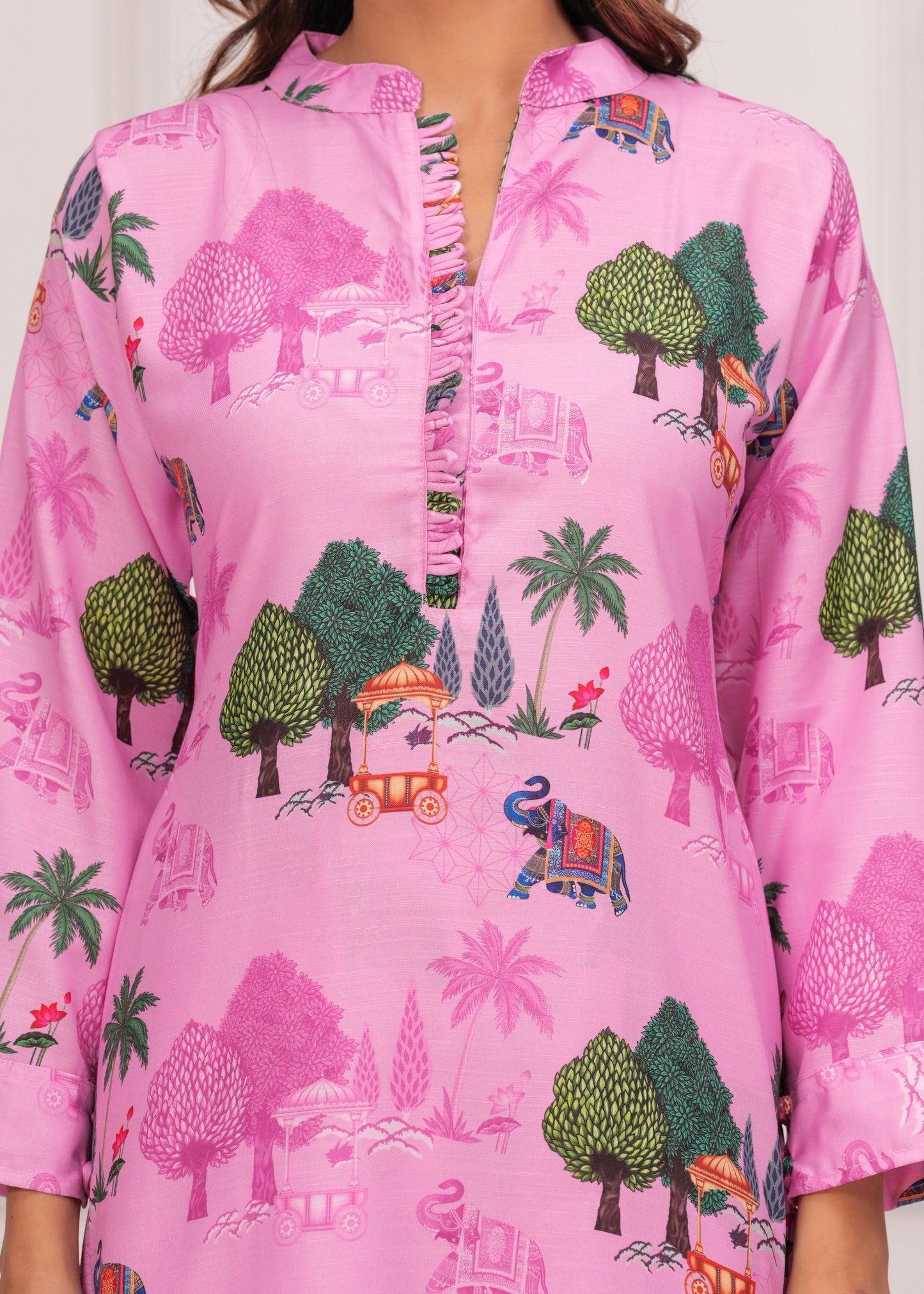 Soft Pink Printed Co-Ord Set for Women | Casual Comfort & Style