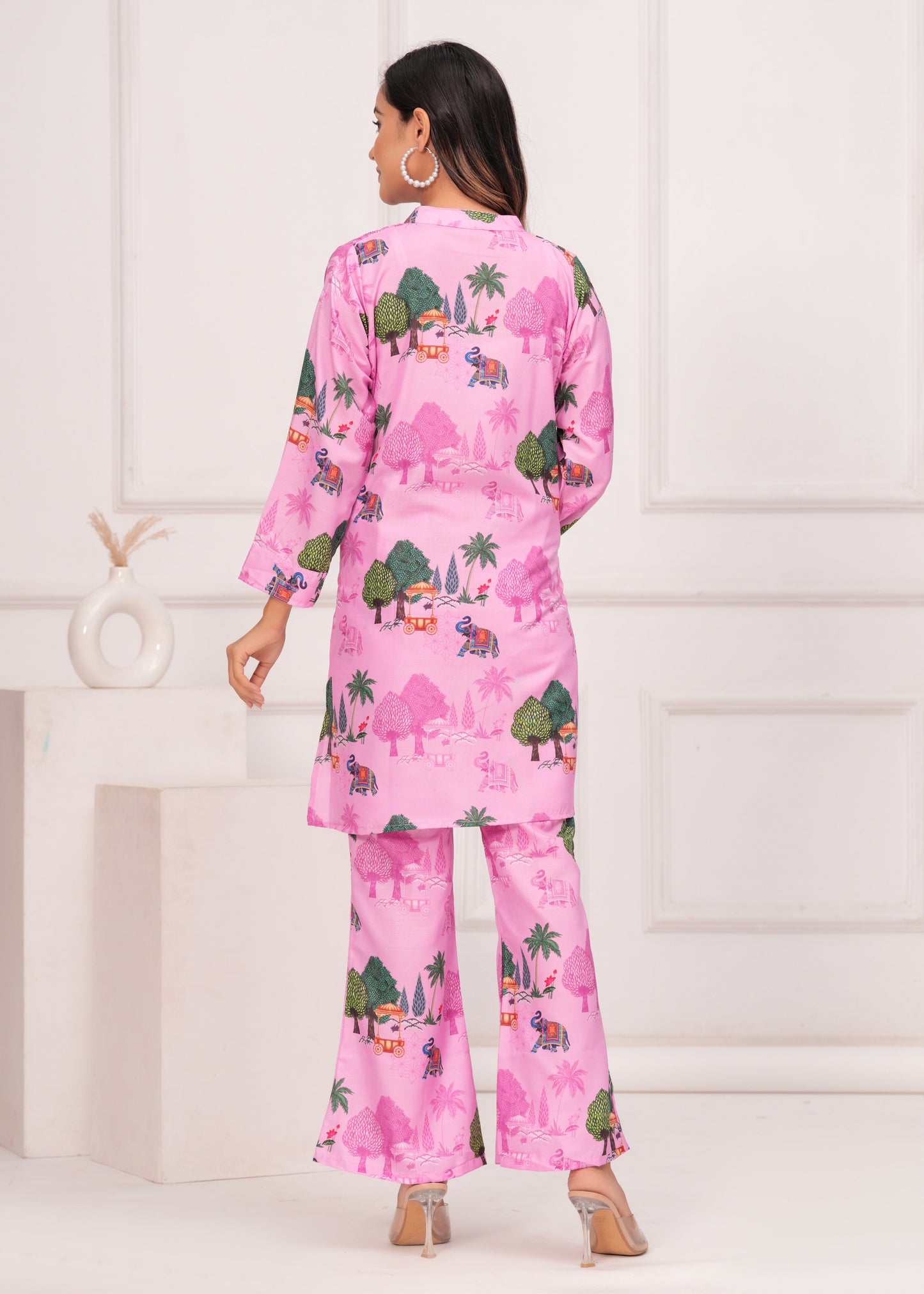 Soft Pink Printed Co-Ord Set for Women | Casual Comfort & Style