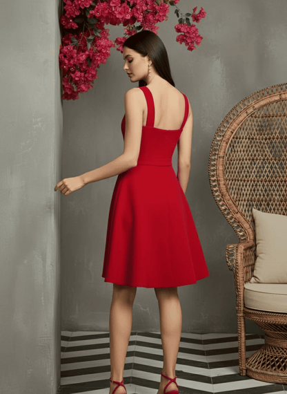 Women’s Sleeveless A-Line Halter Mini Dress - Party & Date Outfit | Uvercee