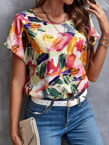 Uvercee Colorful Short Sleeve Top