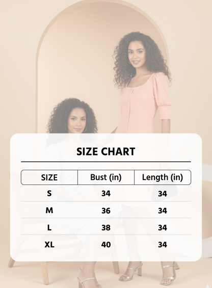 Trending Puff Sleeve Button-Down Midi Dress - Slim Fit, Square Neck, Knee-Length