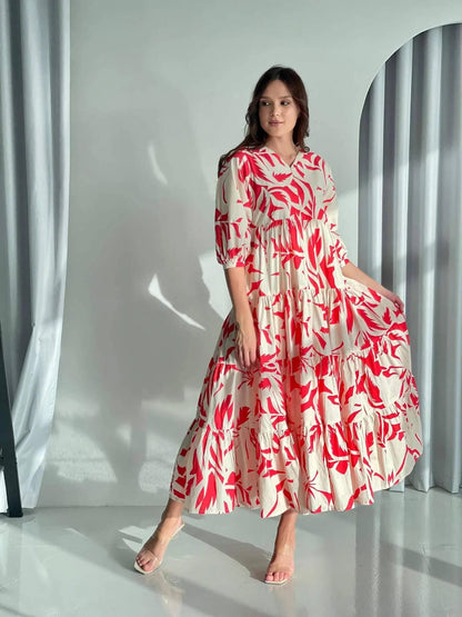 Timeless Grace Floral Printed Dress