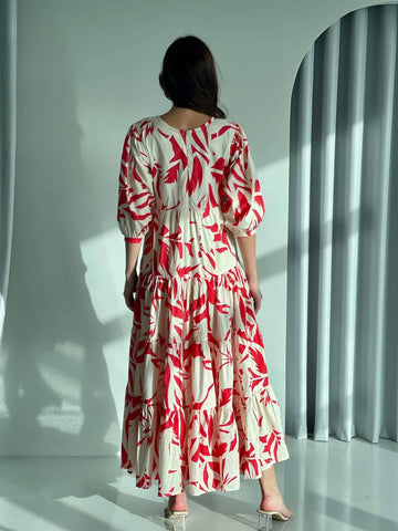 Timeless Grace Floral Printed Dress