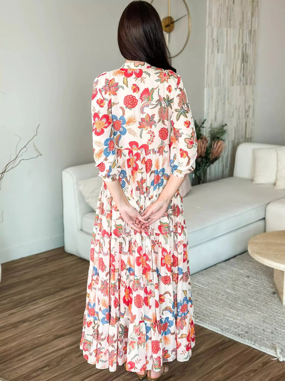 Multicolored Floral Long Dress