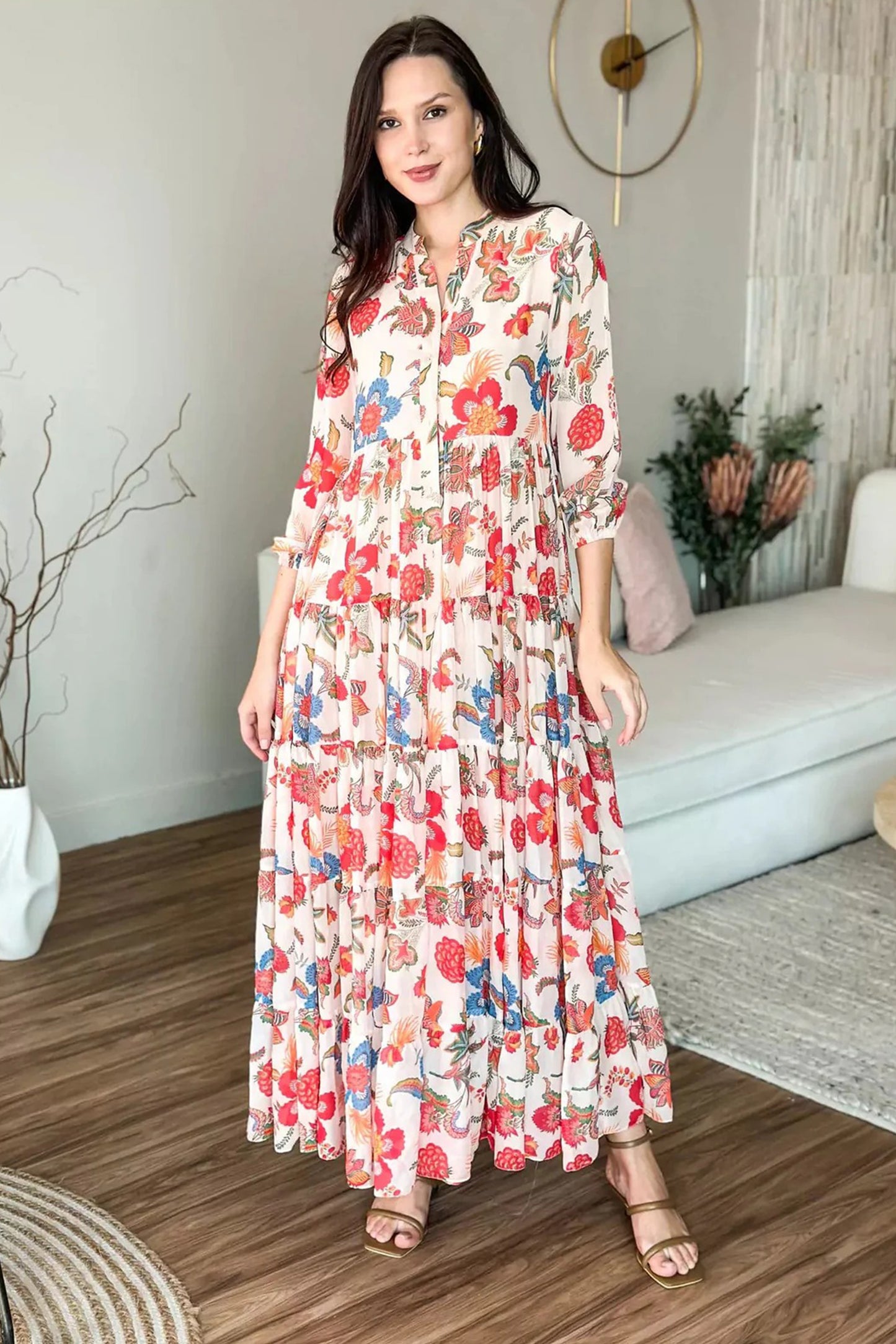Multicolored Floral Long Dress