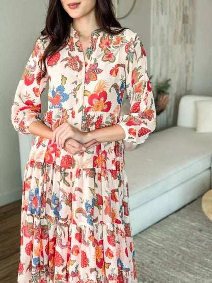Multicolored Floral Long Dress