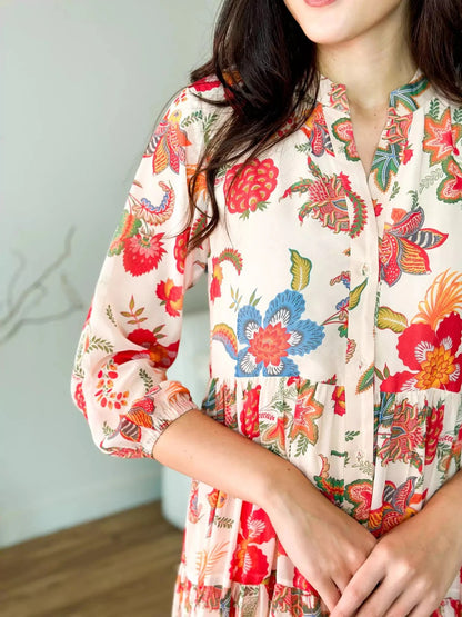 Multicolored Floral Long Dress